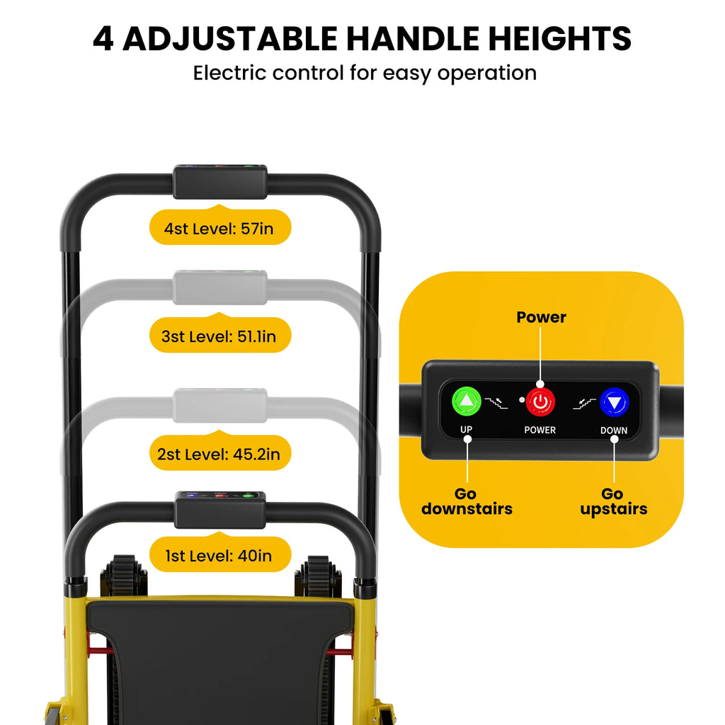 Foldable Electric Stair Climbing Wheelchair. Battery Operated. Max 440 lbs. Load 120W