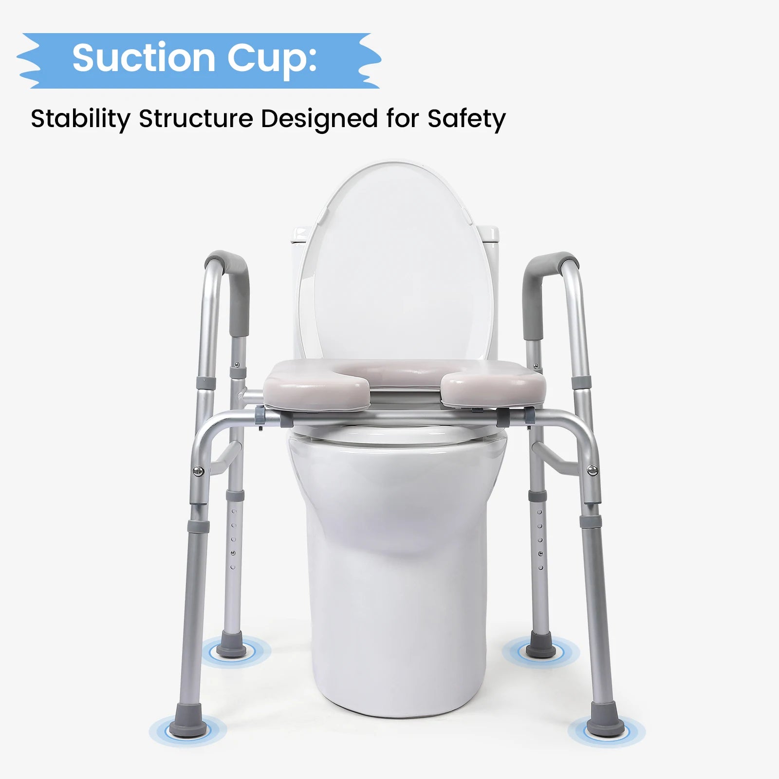 Raised Toilet Seat with Handles