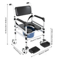 Foldable Rolling Shower Chair, Portable Toilet