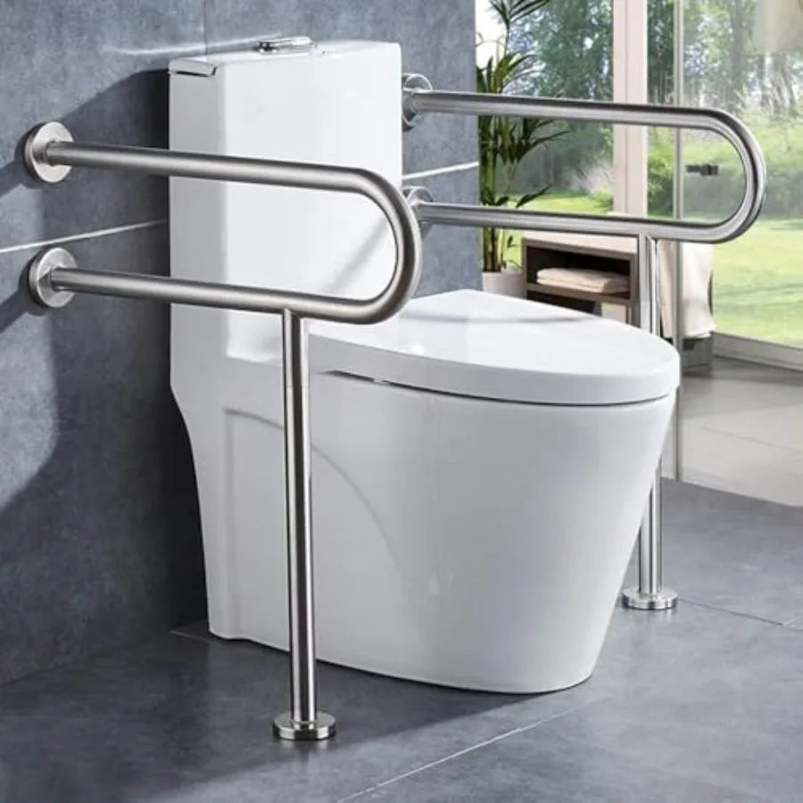 Fixed Toilet Grab Bar with Leg Support
