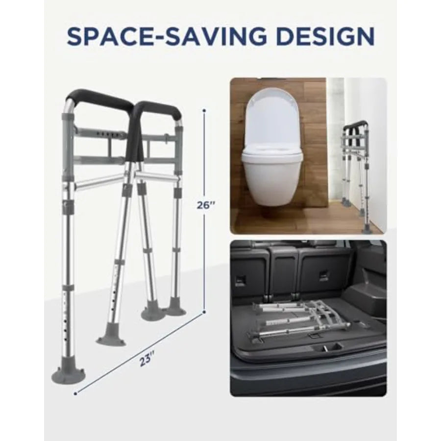 Adjustable Foldable Toilet Hand Rails