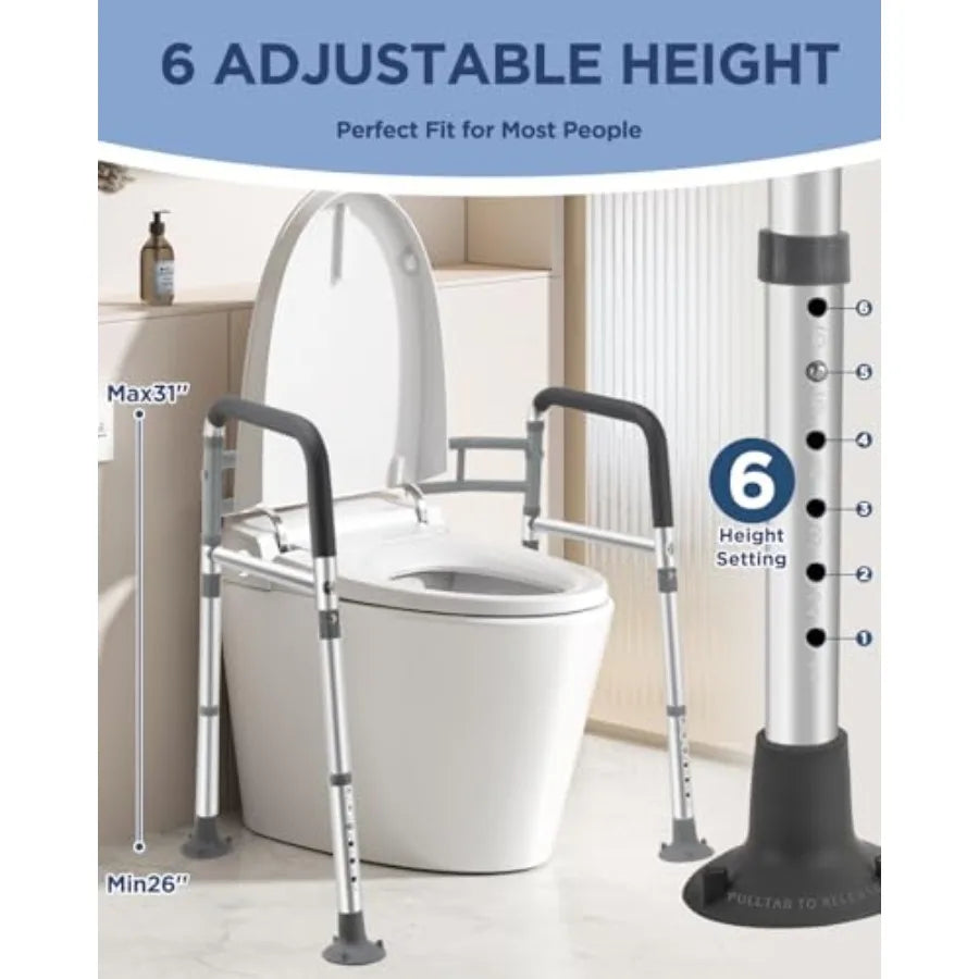 Adjustable Foldable Toilet Hand Rails
