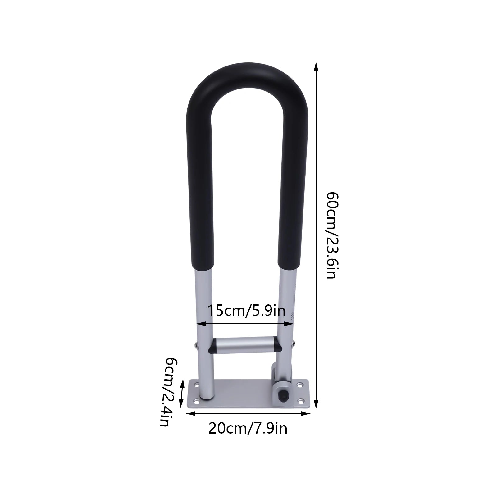 Foldable Toilet/Shower Safety Rails
