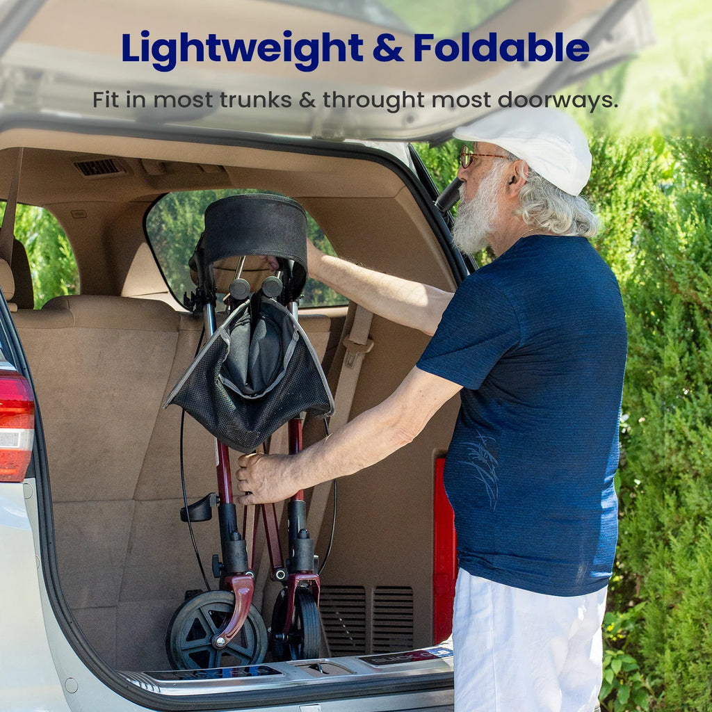 Foldable Rollator Walker With Seat,