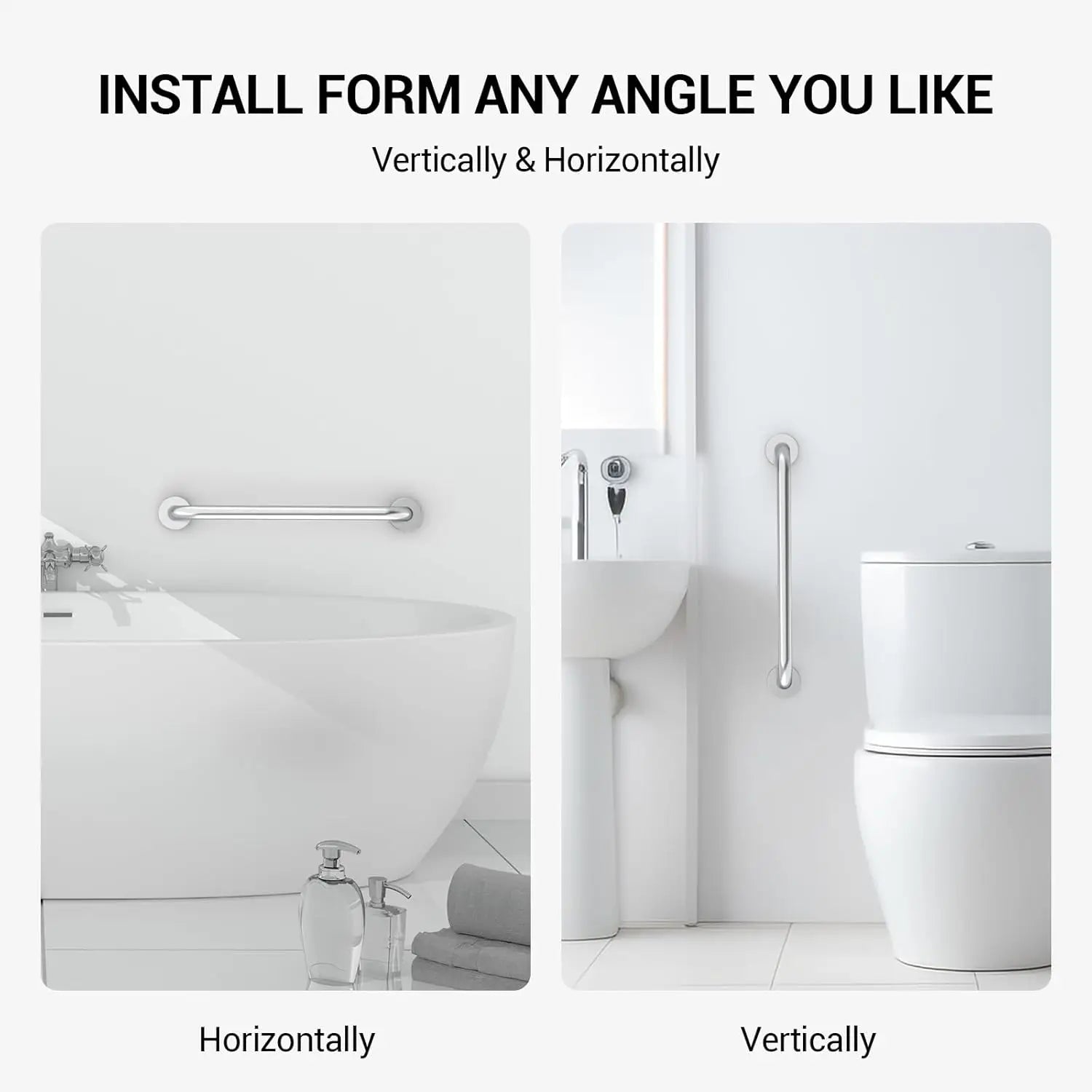 Textured Safety Grab Bar for Shower/Tub/Toilet.