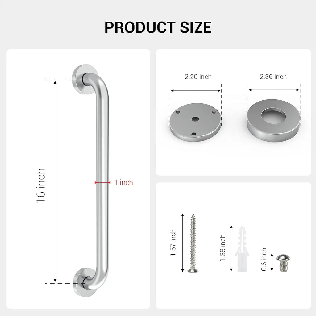 Textured Safety Grab Bar for Shower/Tub/Toilet.
