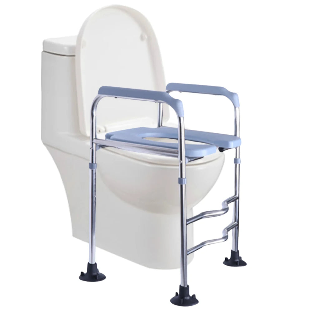 Adjustable Raised Toilet Seat With Armrests