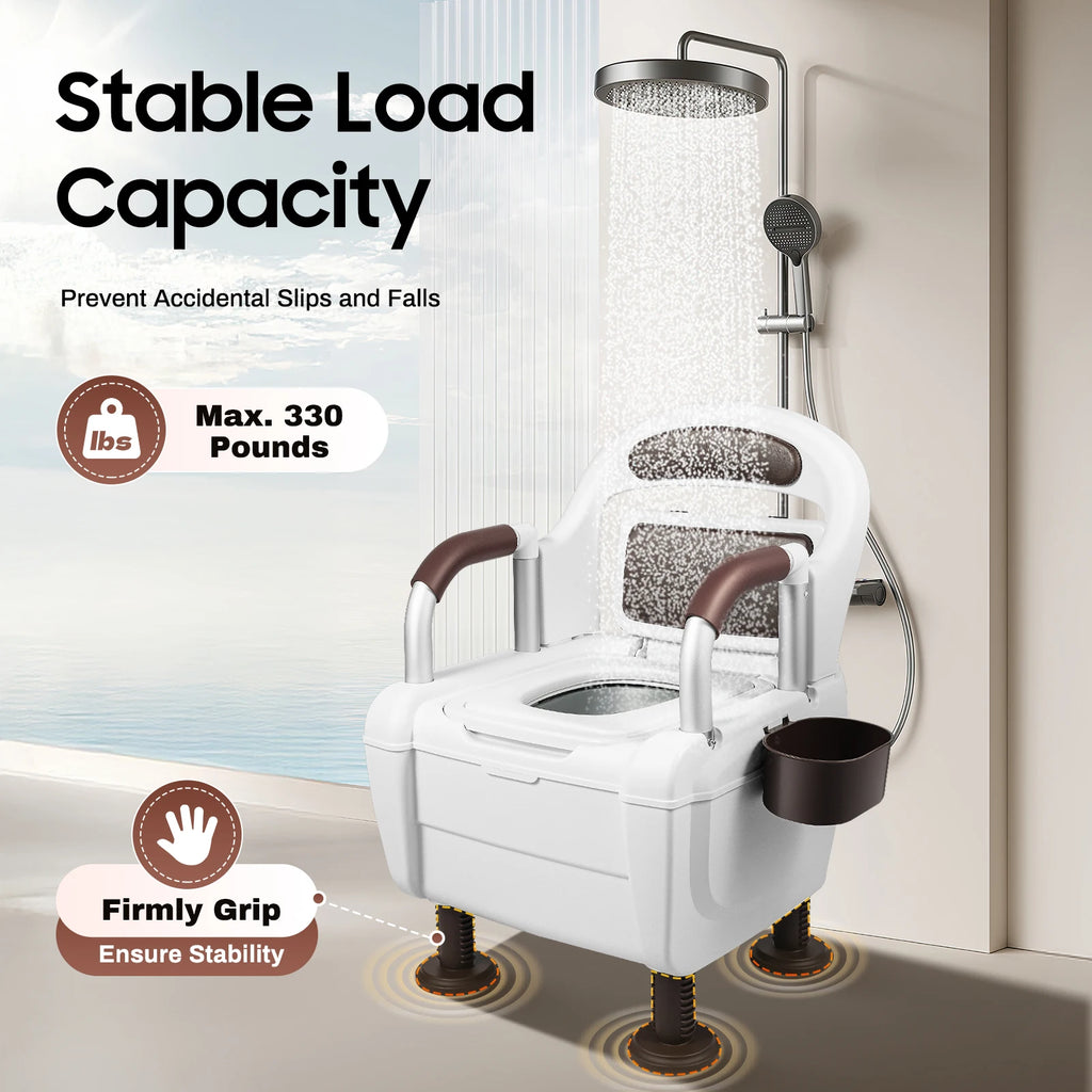 Bedside Commode with Adjustable Height
