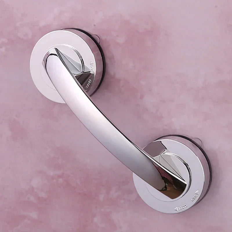 Safe Grip Handle, No Drilling, Suction Cup in Bathroom Bathtub Glass Door
