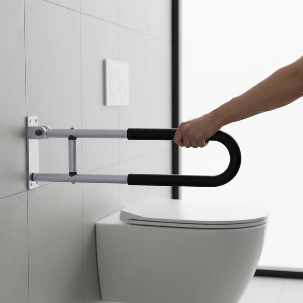Foldable Toilet/Shower Safety Rails