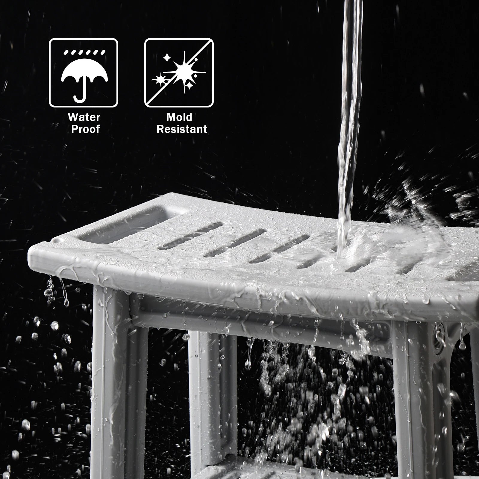 Shower Bench with Shower Head Holder