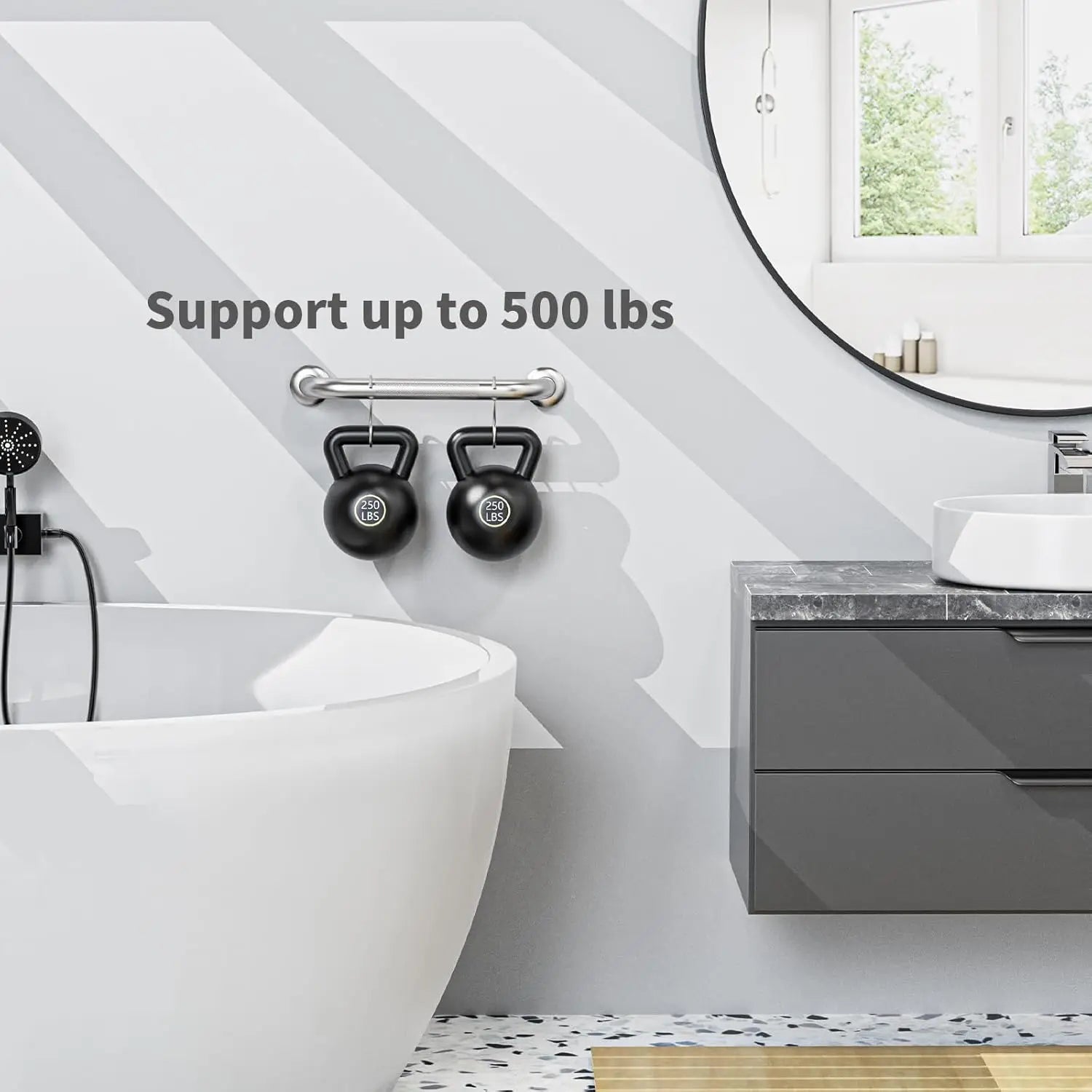 Textured Grab Bar for Bathtub/Shower/Toilet