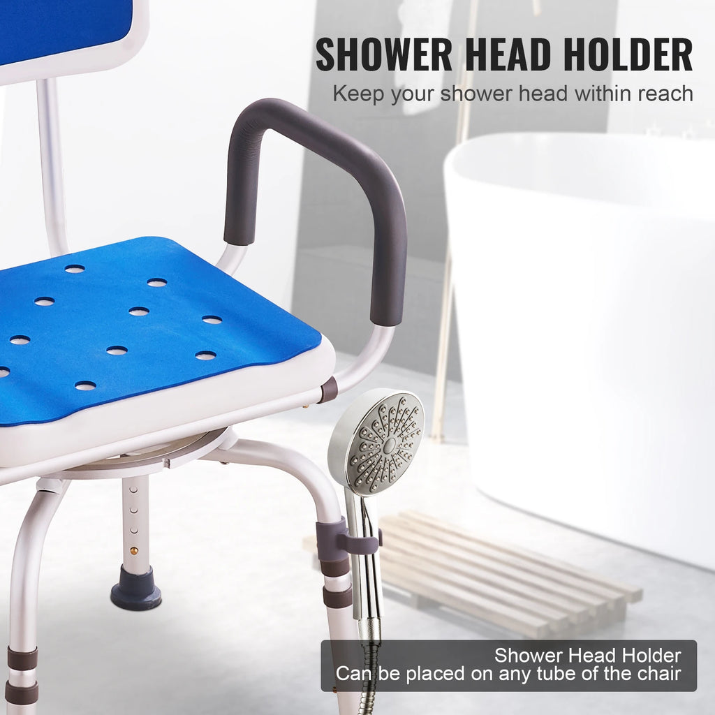 Adjustable Shower Chair with Armrest/Backrest