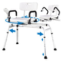 Adjustable Sliding Shower/Tub Chair with Backrest