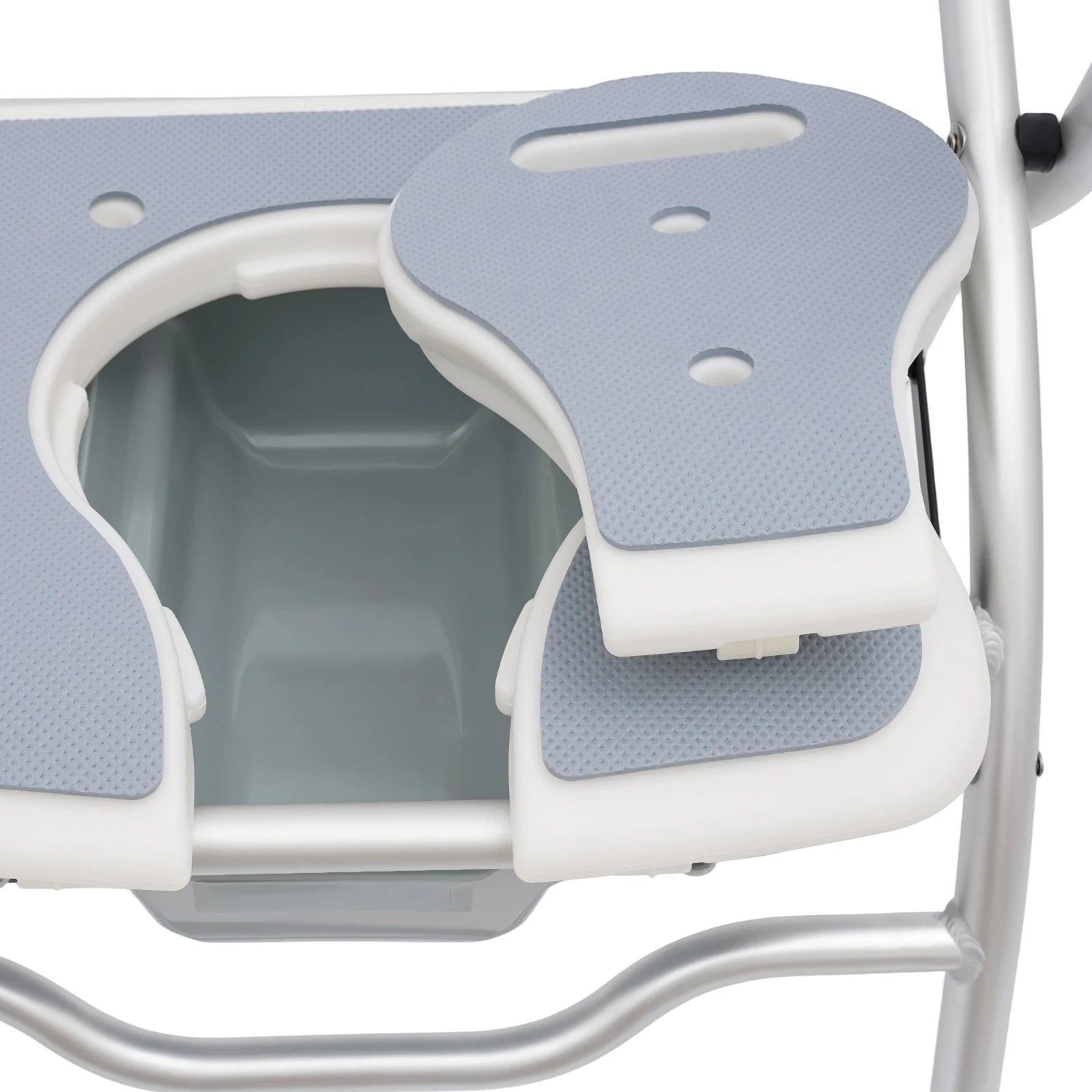 Adjustable, Toilet Chair, Foldable Shower Commode/Chair with Bucket.