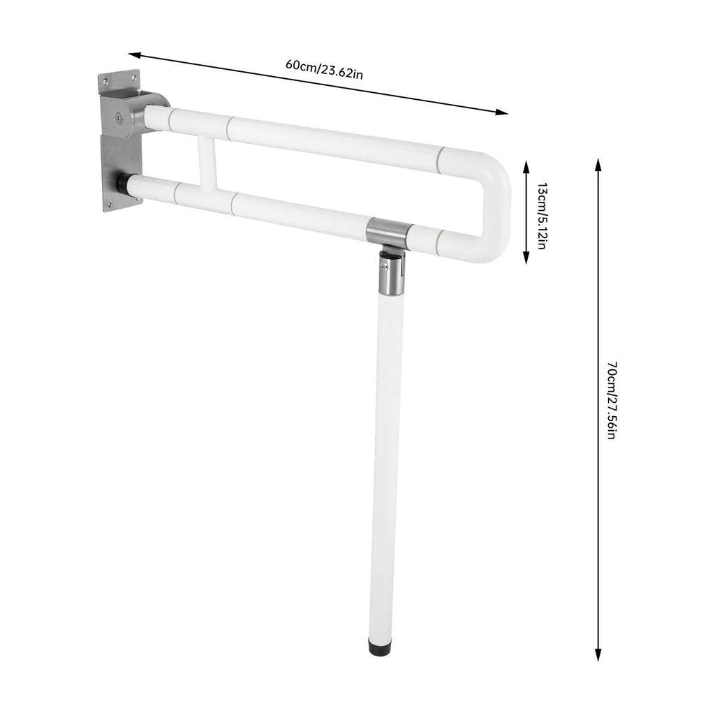 Foldable Drop down Toilet Grab Bar, Non-slip Toilet Bar