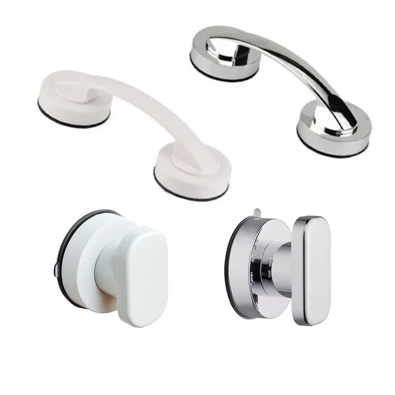 Safe Grip Handle, No Drilling, Suction Cup in Bathroom Bathtub Glass Door