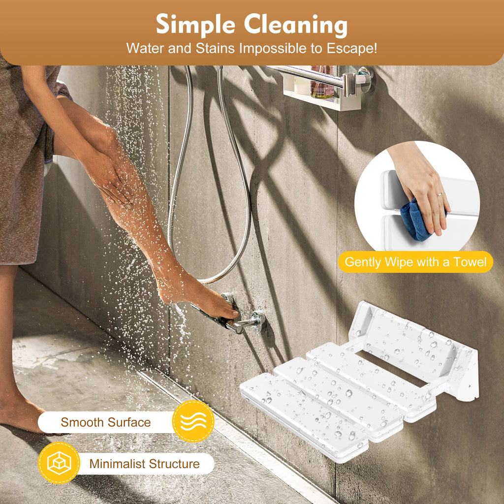 Wall Mounted Folding Shower Seat.