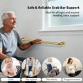 Brushed Gold Textured Bathroom Grab Bar