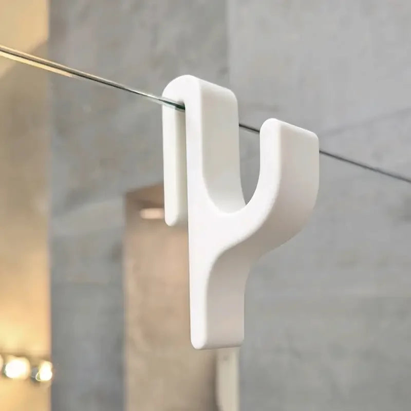 Shower Door Hooks - Glass Hanger for Robes, Pajamas, Towels, Easy Install