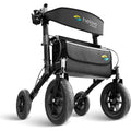 All Terrain Foldable Walker/Rollator with Seat. Pneumatic Tires.