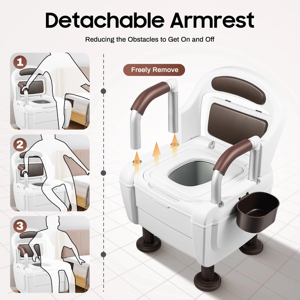 Bedside Commode with Adjustable Height