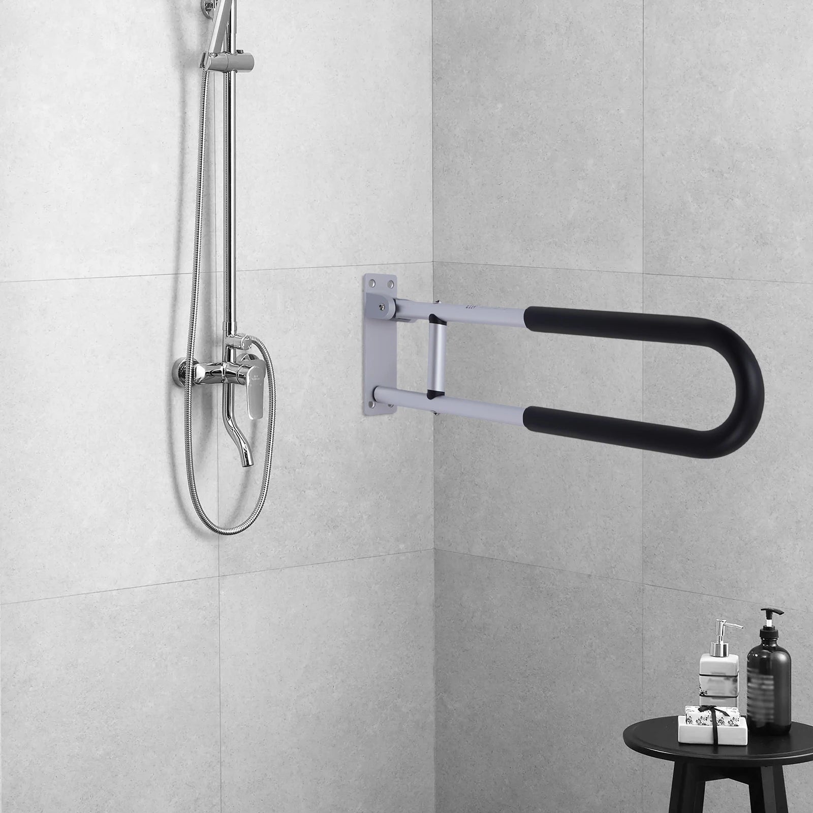 Foldable Toilet/Shower Safety Rails