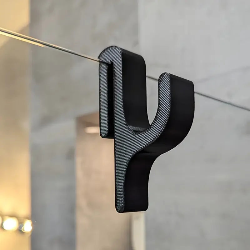 Shower Door Hooks - Glass Hanger for Robes, Pajamas, Towels, Easy Install