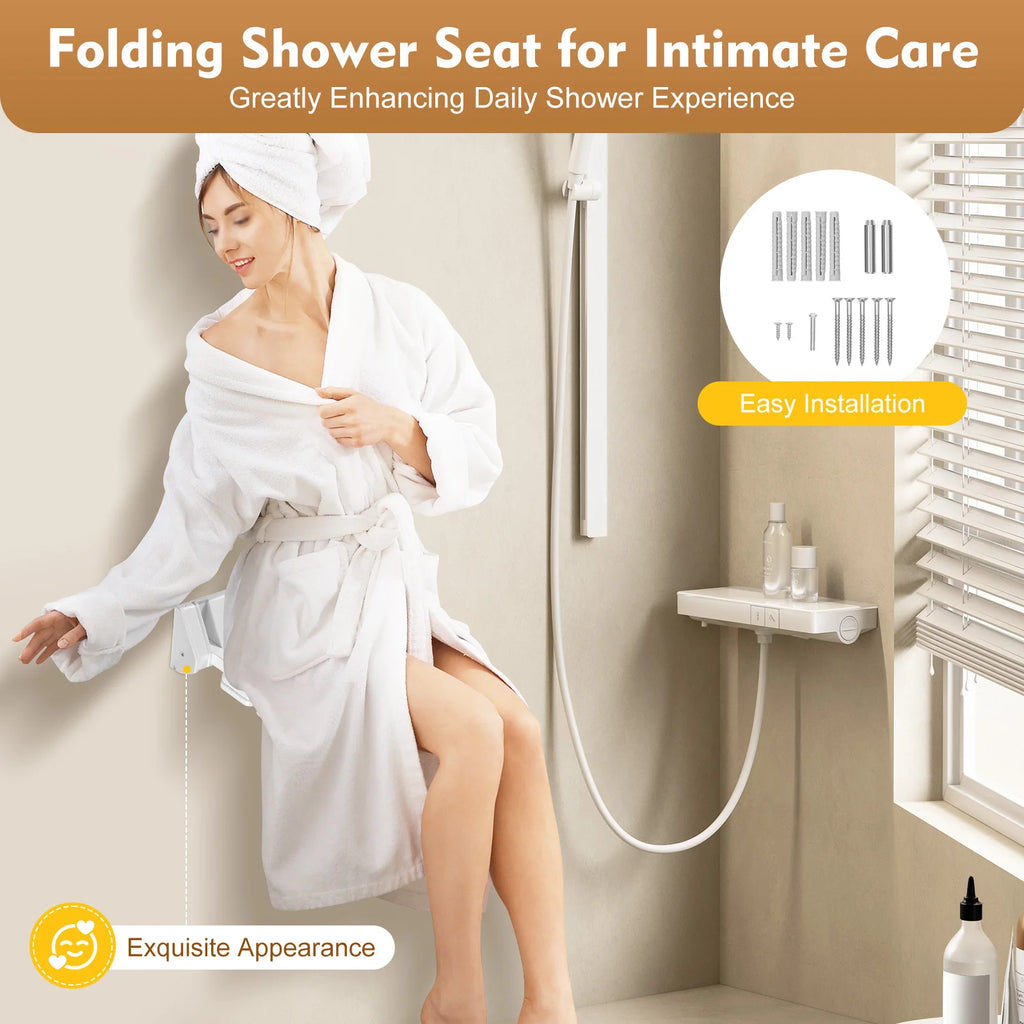 Wall Mounted Folding Shower Seat.