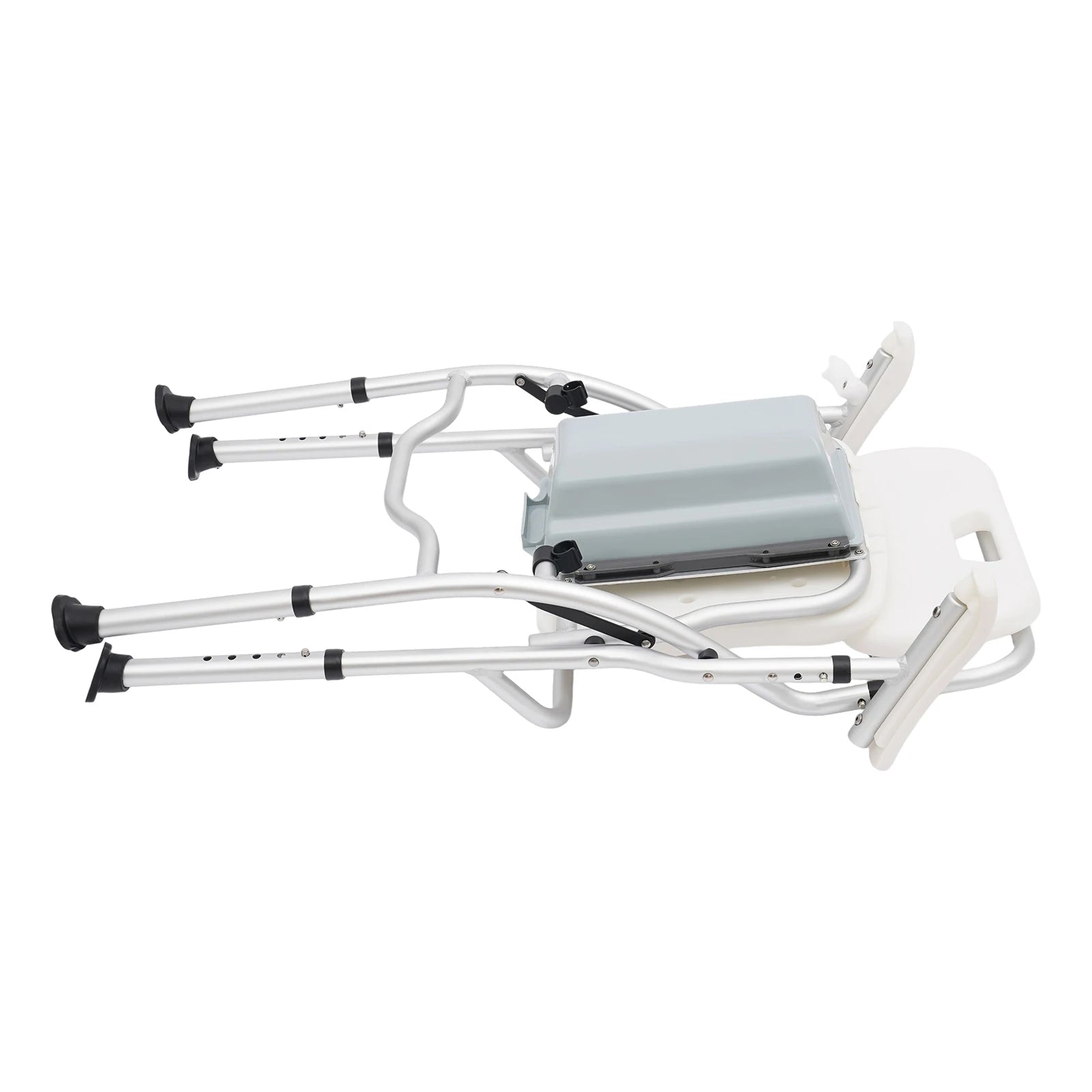 Adjustable, Toilet Chair, Foldable Shower Commode/Chair with Bucket.