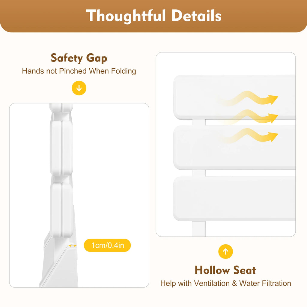 Wall Mounted Folding Shower Seat.