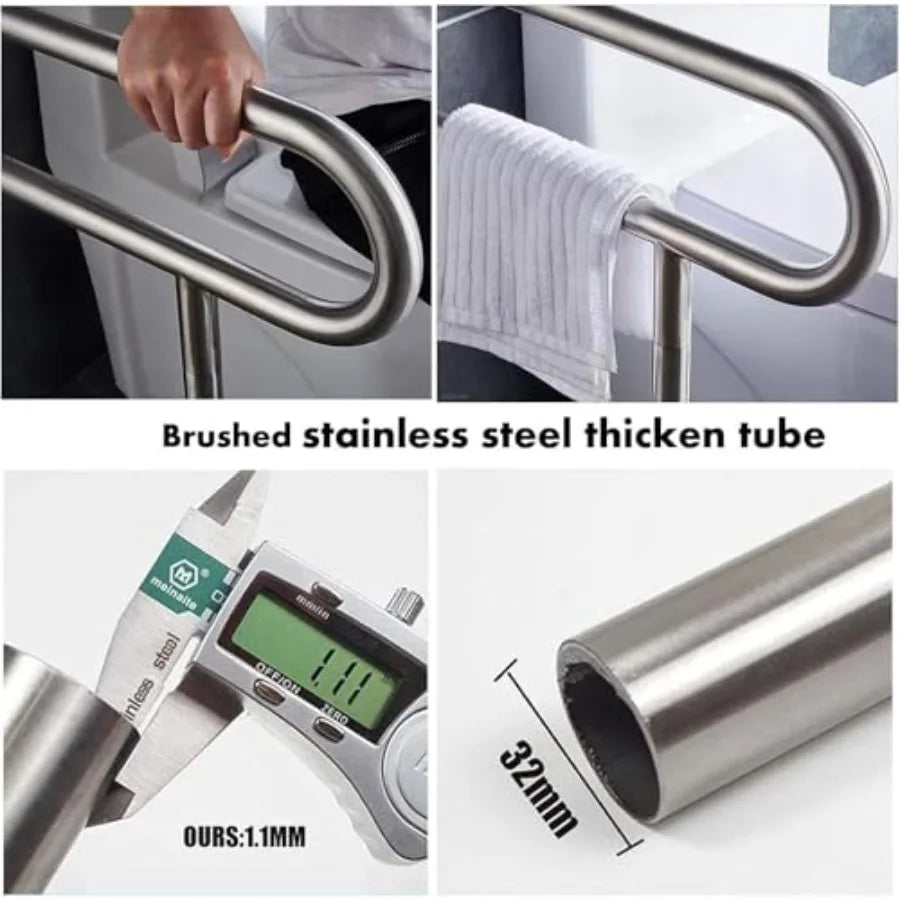 Fixed Toilet Grab Bar with Leg Support