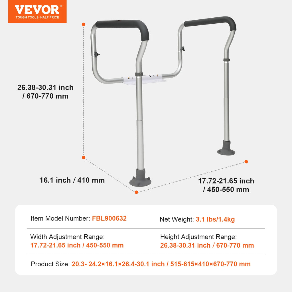 Adjustable Toilet Safety Seat Frame,